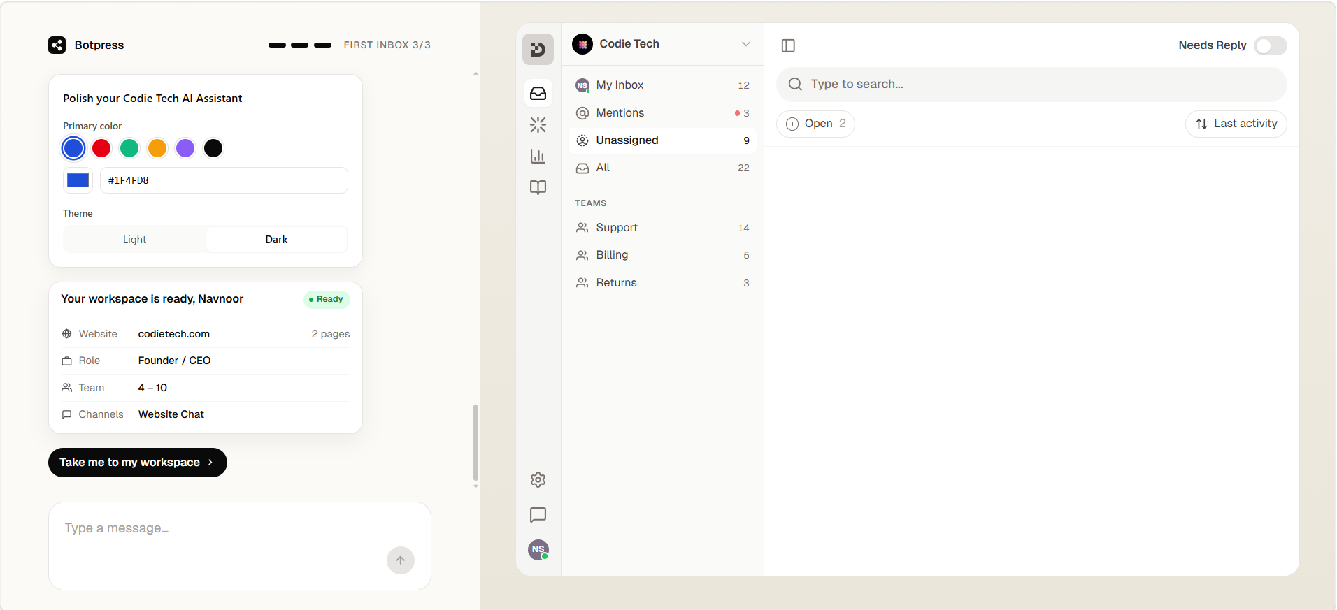 Botpress Onboarding